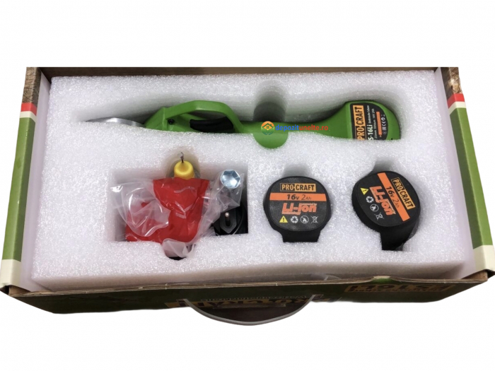 Foarfeca electrica cu 2 acumulatori Procraft ES16Li, 16V Li-ion, 2000mAh, pentru taiat vita de vie si pomi fructiferi [8]