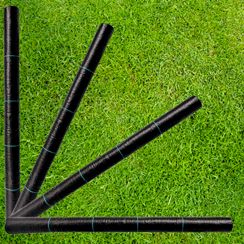 Folie antiburuieni/mulcire din polipropilena, MESTERINO PP1000150, 1 m X 50 m, densitate 100g/mp culoare neagra cu dungi, protectie UV [3]