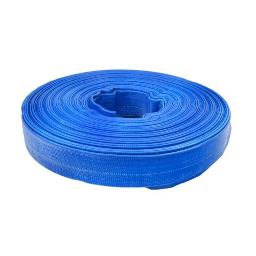 Furtun plat din PVC refulare pompa 1'', 50m, albastru, insertie panza [1]