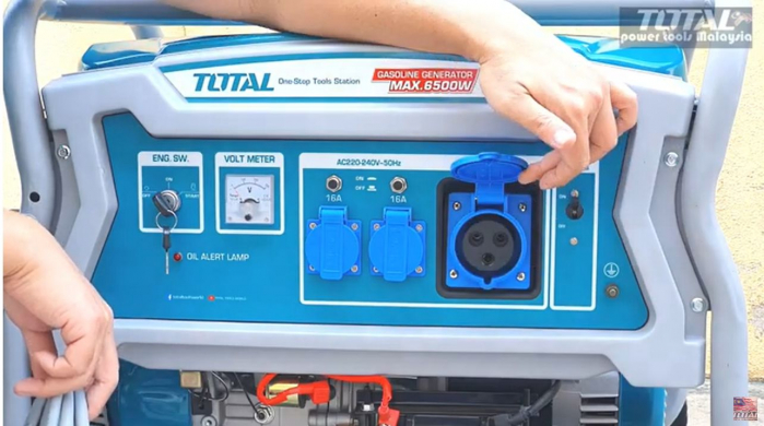 Generator curent, benzina, 4 timpi, 6500W, stabilizator tensiune AVR, pornire mixta, electrica/manuala, Total [3]
