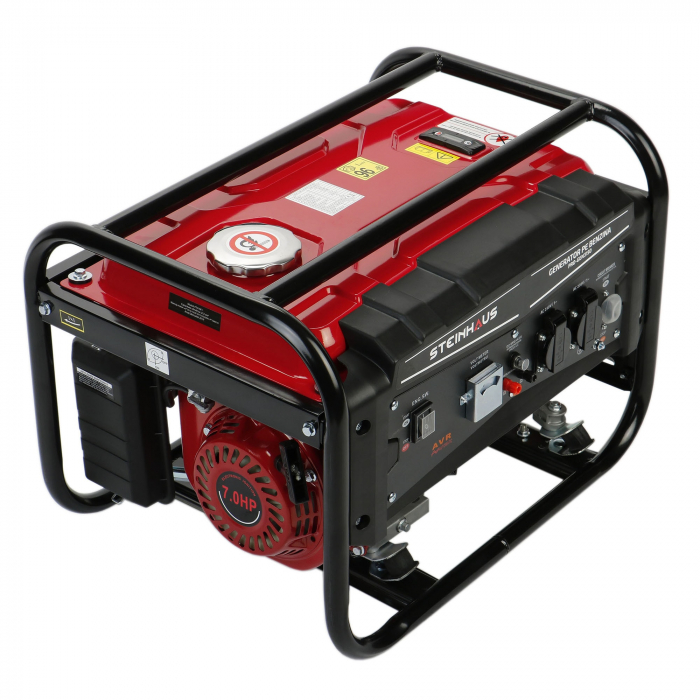 Generator curent electric Steinhaus PRO-GEN3150, 3150 W cu stabilizator de tensiune, benzina, autonomie 9.8 h [2]