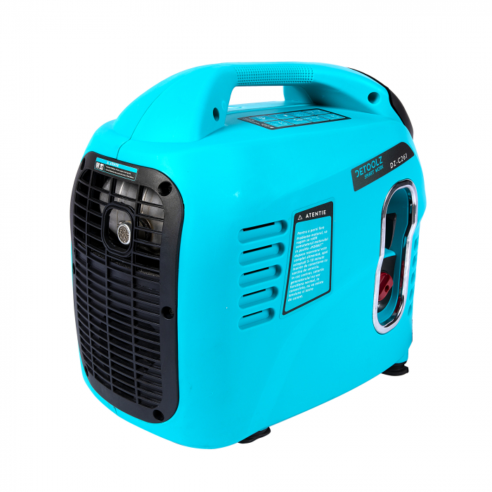 Generator electric cu invertor 2100W si 3.22 CP cu iesire la 230VAC si 12VDC + USB,  alimentare pe benzina, Detoolz DZ-C261 [3]