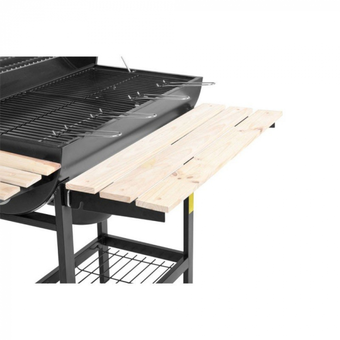 Gratar de gradina HECHT Barrel, din otel, pentru carbune, dimensiuni 108 x 72 cm [10]