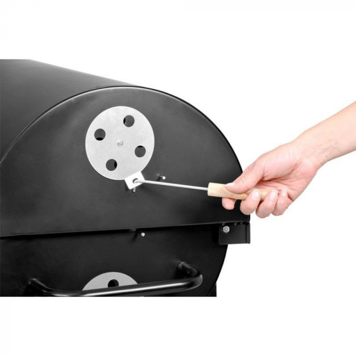 Gratar de gradina HECHT Barrel, din otel, pentru carbune, dimensiuni 108 x 72 cm [3]