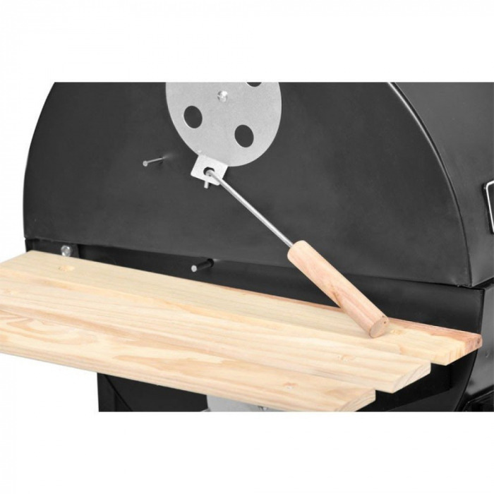 Gratar de gradina HECHT Barrel, din otel, pentru carbune, dimensiuni 108 x 72 cm [2]