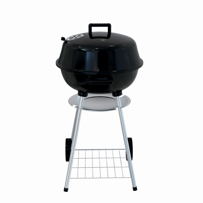 Gratar pe carbuni KLUGMEISTER KY22018A, material otel, cu capac si roti de deplasare, diametru gatire 54 cm, inaltime gatire 78 cm [2]