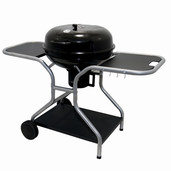 Gratar pe carbuni KLUGMEISTER KY22020T, material otel, cu capac si roti de deplasare, inaltime gatire 78 cm, dimensiuni 133x67x98 cm [2]