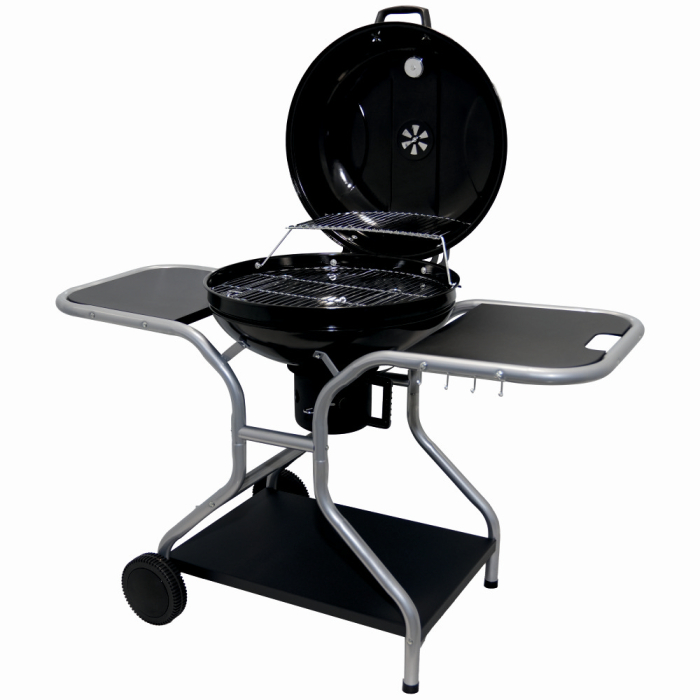 Gratar pe carbuni KLUGMEISTER KY22020T, material otel, cu capac si roti de deplasare, inaltime gatire 78 cm, dimensiuni 133x67x98 cm [3]