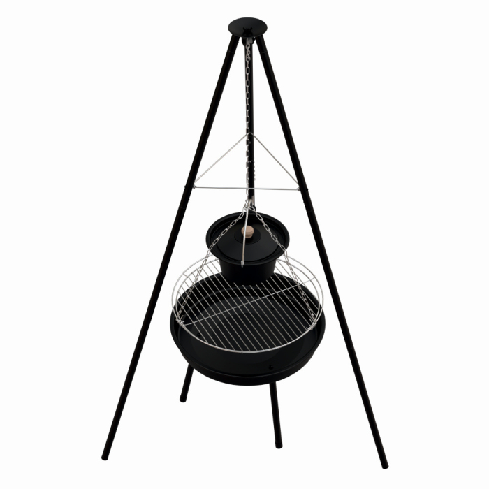 Gratar pe carbuni KLUGMEISTER KY23020A, material otel, suspendat, cu trepied, diametru 49 cm [2]