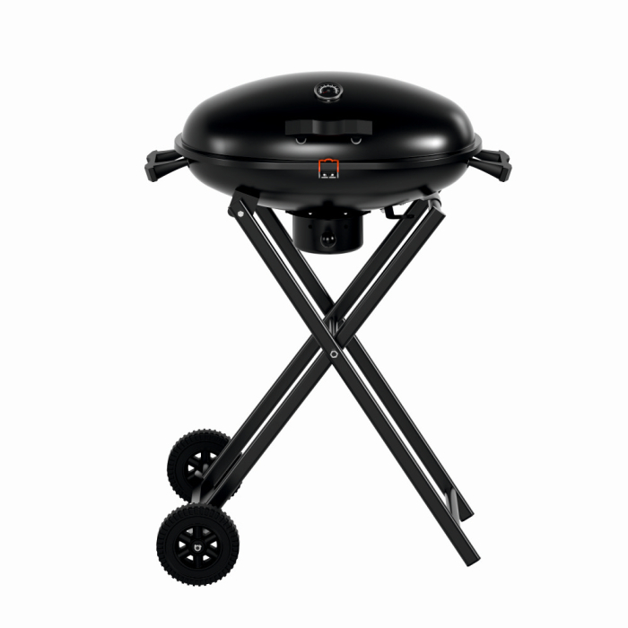 Gratar pe carbuni KLUGMEISTER KY30018, material otel, cu roti deplasare, pliabil, gura golire cenusa, suprafata gatire 54x37 cm [2]