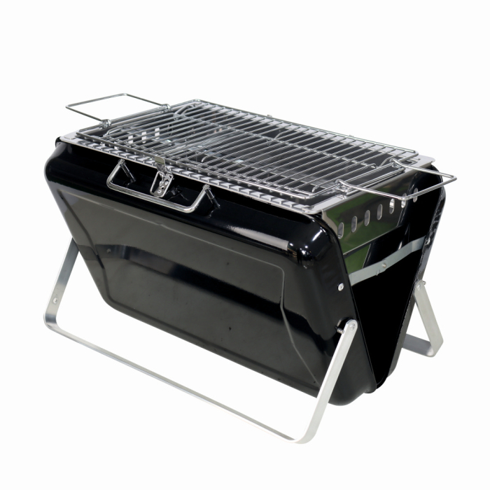 Gratar pe carbuni KLUGMEISTER KY3421, portabil tip valiza, material otel, suprafata gatire 33x20 cm [2]