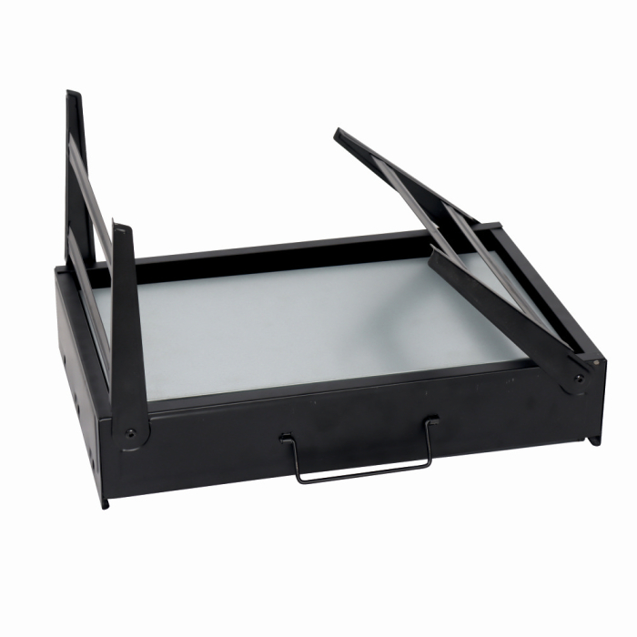 Gratar pe carbuni KLUGMEISTER KYCG02-B, material otel, inaltime gatire 24 cm, dimensini 43.5x29x24 cm [3]