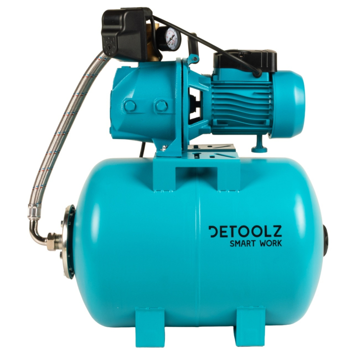 Hidrofor Detoolz 1.1 kW, debit maxim 2480lh, inaltime maxima de pompare 45m, corp pompa fonta, butelie 50L, ejector [8]