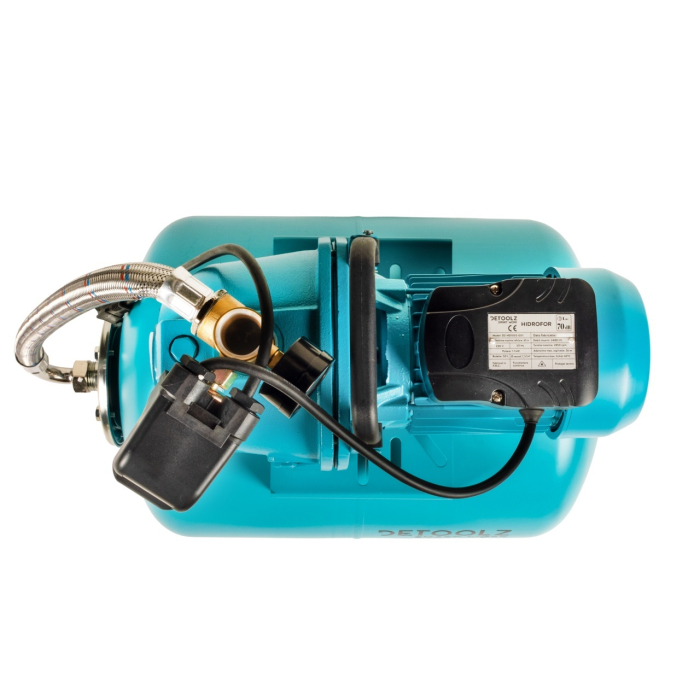Hidrofor Detoolz 1.1 kW, debit maxim 2480lh, inaltime maxima de pompare 45m, corp pompa fonta, butelie 50L, ejector [4]