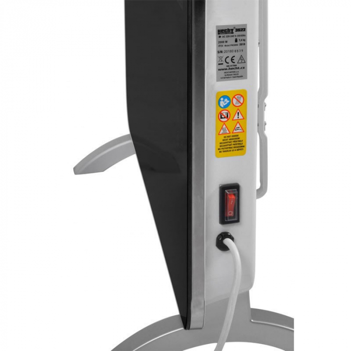 Incalzitor electric Hecht 3522 cu display led si telecomanda putere 2000 w capacitate 50 mc [2]