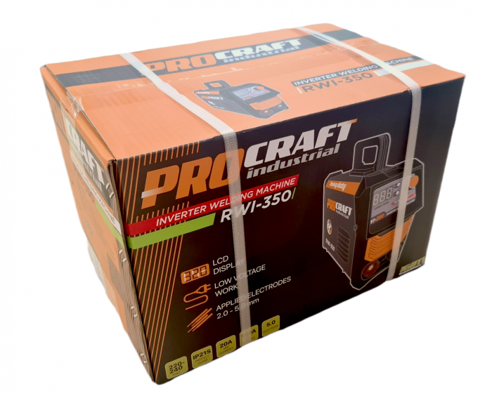Invertor MMA Procraft RWI 350, Industrial, Tranzistori IGBT + Masca, Noul Procraft [7]