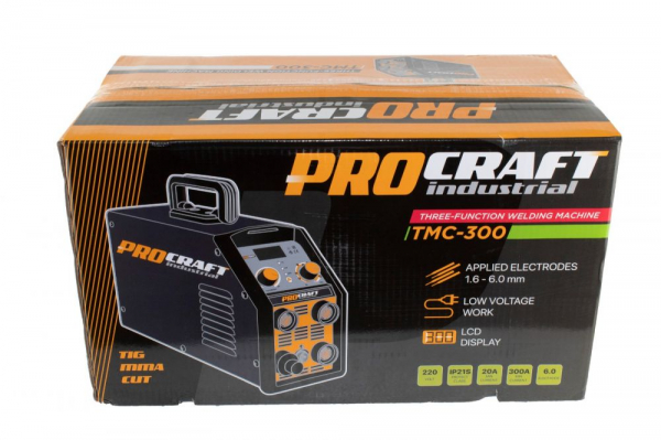 Invertor Plasma Procraft TMC 300, 3 in 1, MMA, TIG + Accesorii, Gama Profesionala [4]