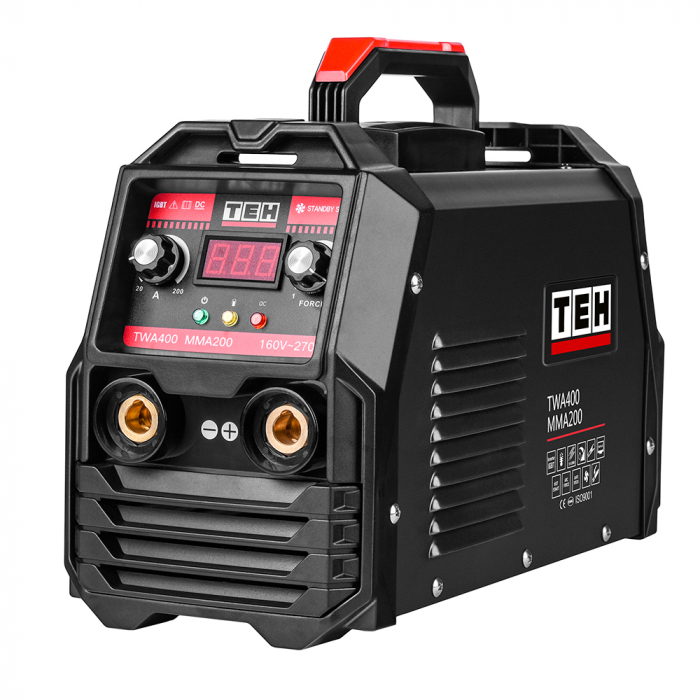 Invertor TEH TWA 400, Profesional, Heavy Duty, Racire fortata, electrozi 5 mm  ANTI LIPIRE  + ARC FORCE REGLABIL MMA 200A [2]