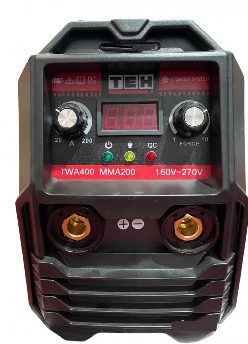 Invertor TEH TWA 400, Profesional, Heavy Duty, Racire fortata, electrozi 5 mm  ANTI LIPIRE  + ARC FORCE REGLABIL MMA 200A [3]