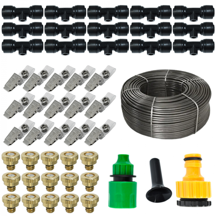 Kit complet Sistem racire exterioara terase, 15m, 15 duze, 15 clipsuri [2]