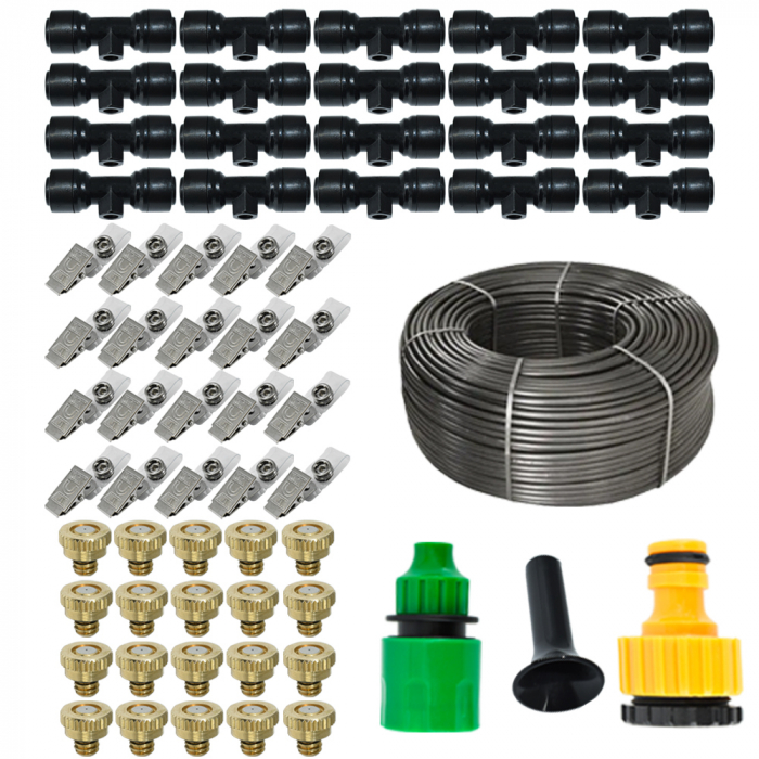 KIt complet Sistem racire exterioara terase, 20m, 20 duze, 20 clipsuri [2]