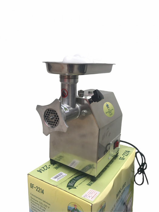 Masina Tocat carne MK-8, 350W, 60 Kg/Ora, Grandepo Micul Fermier 2021 pentru uz casnic cu 2 site si 1 cutit GF-2214 [5]