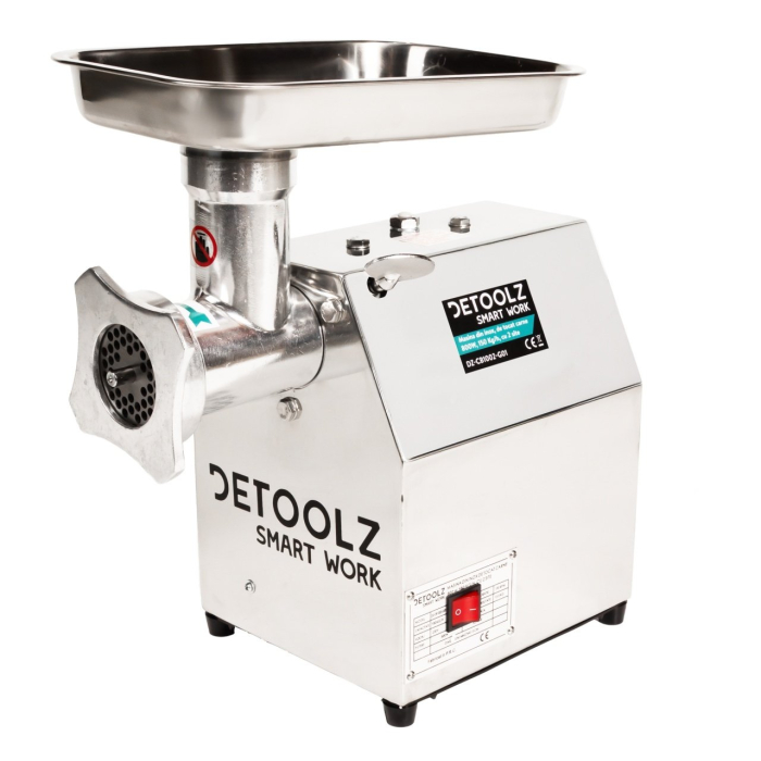 Mașină de tocat carne profesională Detoolz  – 800 W, inox alimentar, 150 kg/h, 2 site incluse [1]