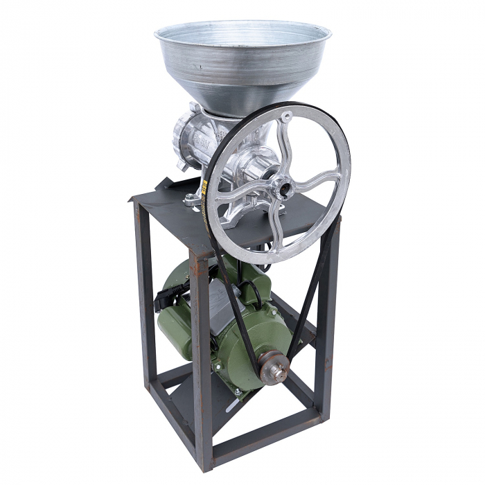 Masina electrica de tocat carne din aluminiu, Nr.32, cu cadru si motor electric de 1500 W, 1400 Rpm, 2 kg/min [6]
