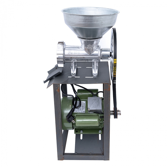 Masina electrica de tocat carne din aluminiu, Nr.32, cu cadru si motor electric de 1500 W, 1400 Rpm, 2 kg/min [4]