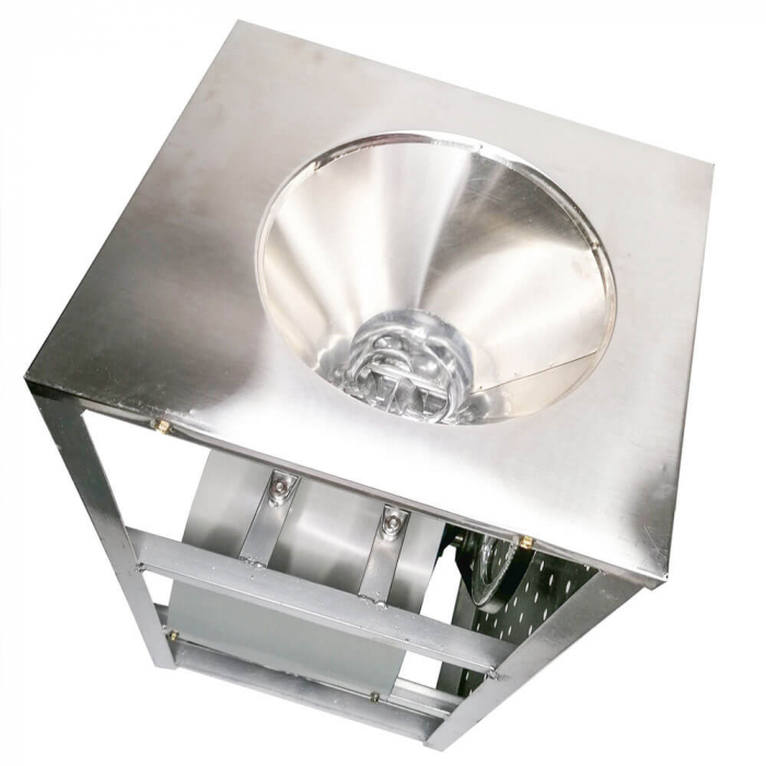 Masina tocat carne din aluminiu nr 32 cu cadru si  motor electric 2200W, palnie si masuta inox [3]