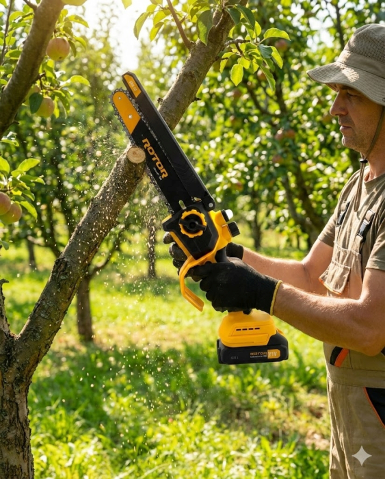 Mini drujba 8" pe acumulator cu 2 acumulatori 21V /2Ah si incarcator ROTOR RBS-82motor brushless, motor brushless, 21V [14]