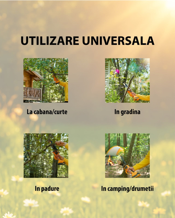 Mini drujba 8" pe acumulator cu 2 acumulatori 21V /2Ah si incarcator ROTOR RBS-82motor brushless, motor brushless, 21V [4]