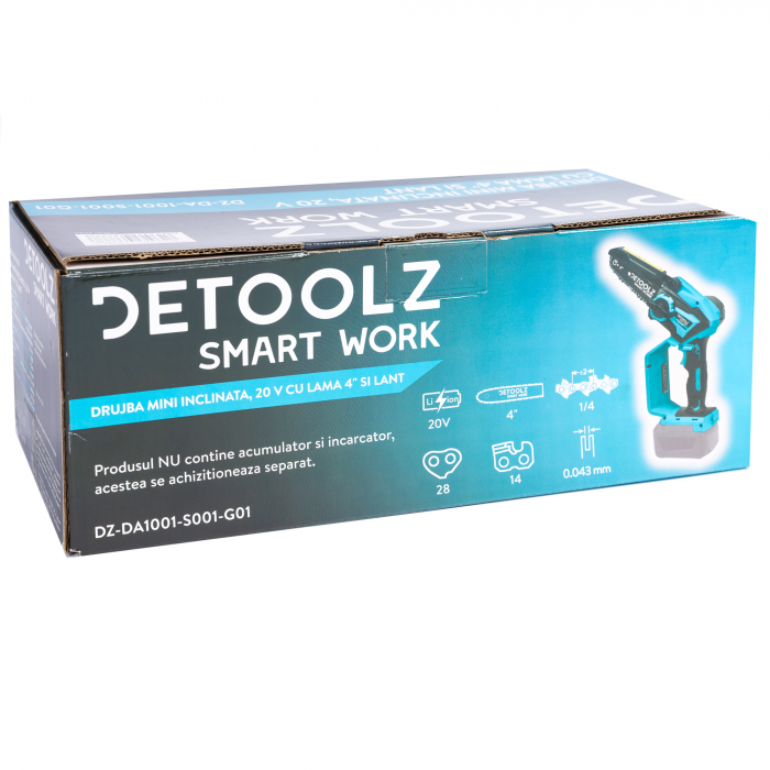 Mini drujba pe acumulator, inclinata, Detoolz 20V [2]