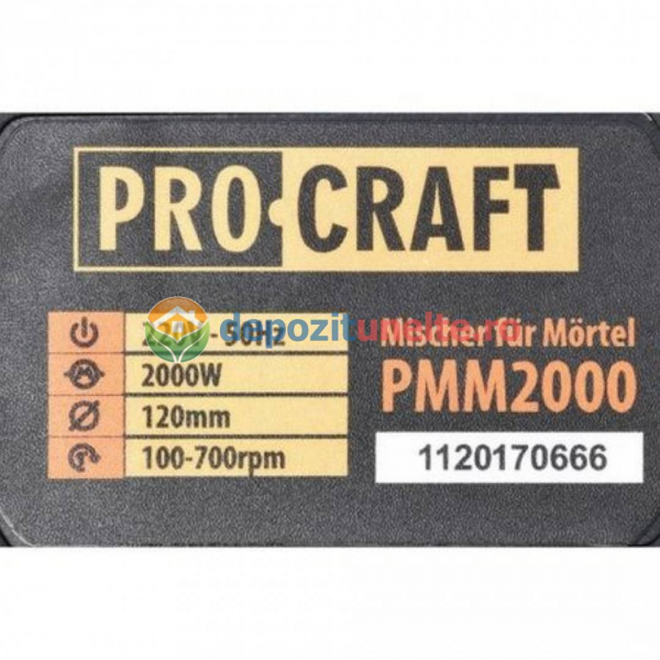 MIXER MATERIALE CONSTRUCTII PROCRAFT PMM2000, 2000W, 700RPM [6]