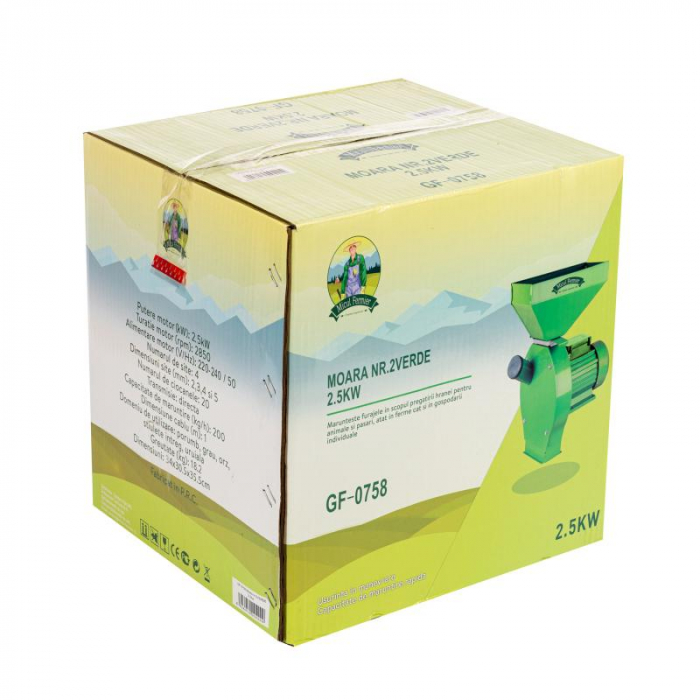 Moara electrica MICUL FERMIER, GF-0758 nr. 2 verde 2.5 KW [5]