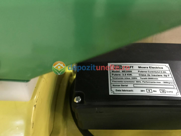 Moara electrica Procraft ME3500, 3.5 Kw, 3000RPM, 200KG/H, bobinaj 100% cupru [2]