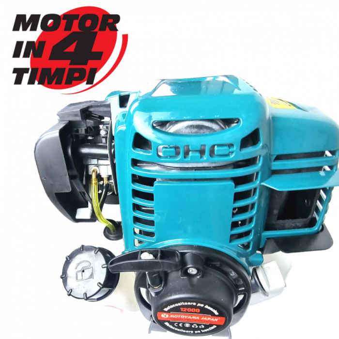 Motocoasa  MotoYama T5600, pe BENZINA cu  MOTOR 4 TIMPI, 7.H CP, 12000RPM, 4 MODURI DE TAIERE,  6  Accesorii [2]