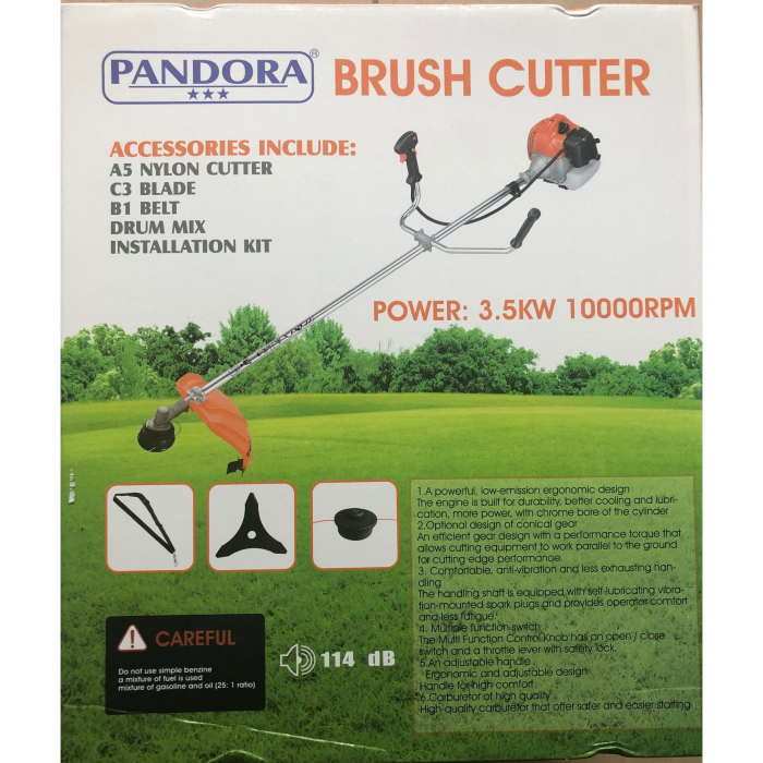 Motocoasa PANDORA 3*, 4CP ,10.000RPM +2 Sisteme Taiere , Model Nou [3]