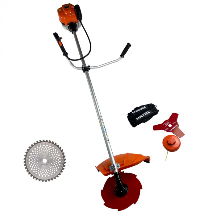 Motocositoare Pandora T5600 - Motor 4 TIMPI, 7,5HP 62CC, 9000RPM, 5.6 KW, Kit de instalare si 7 accesorii incluse + accesoriu tip drujba 28mm [15]