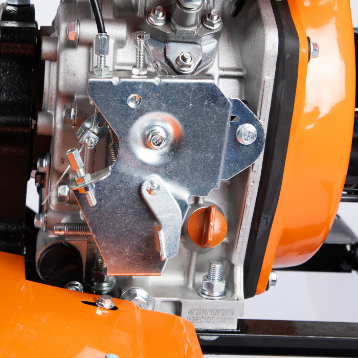 Motocultor DETOOLZ 7CP 280CC, motorina, 4T, 3 viteze, pornire manuala, cu roti [16]