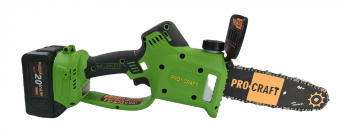 Motofierastrau cu acumulator Procraft PKA20, Li-ion, 20 V, 4.0 Ah, 4600 rotatii, Brushless, Lama 24 cm [1]