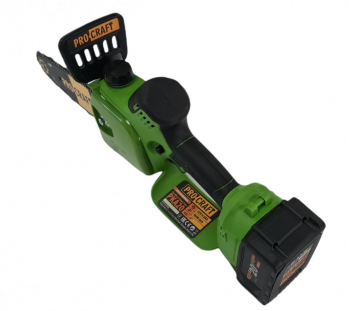 Motofierastrau cu acumulator Procraft PKA20, Li-ion, 20 V, 4.0 Ah, 4600 rotatii, Brushless, Lama 24 cm [2]