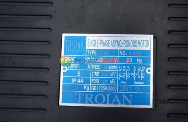 Motor electric monofazat Micul Fermier GF-1158, 3.0kw, 3000rpm Troian Rosu [6]