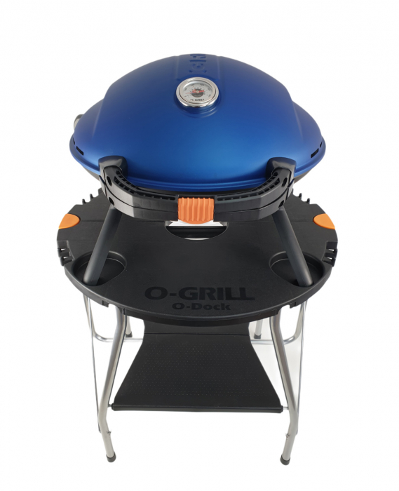 Gratar gaz O-Grill, Model 900, Albastru, 3.2 kW, 1450 cm², Camping [7]