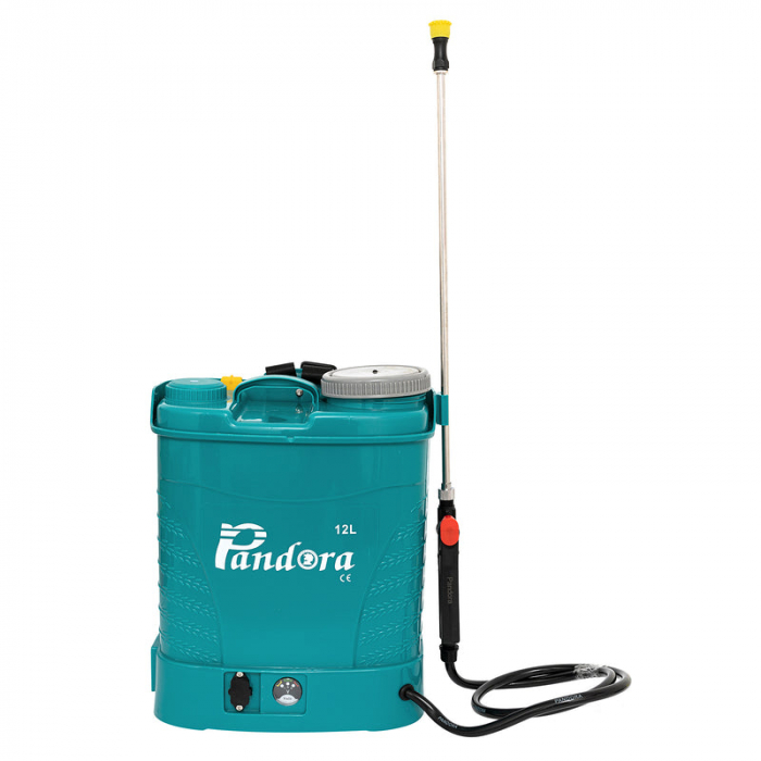 Pompa de stropit cu acumulator Pandora 12L + Atomizor + Set Lance telescopica stropit pomi 2,8 m, vermorel [2]