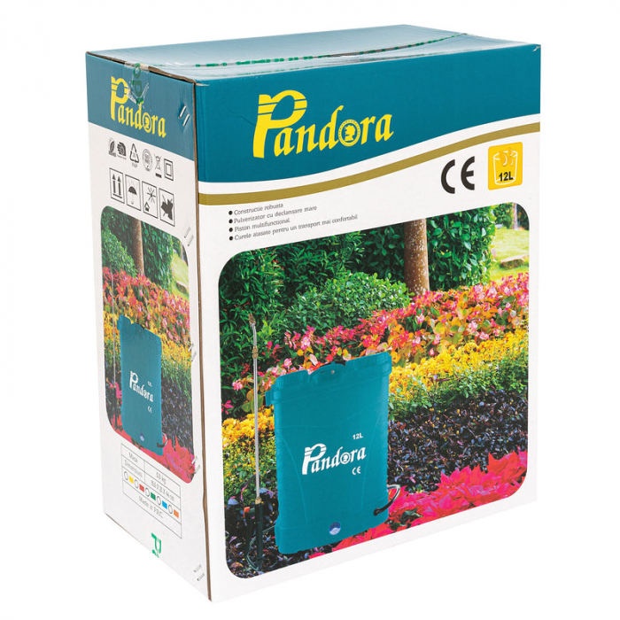 Pompa de stropit cu acumulator Pandora 12L + Atomizor + Set Lance telescopica stropit pomi 2,8 m, vermorel [7]