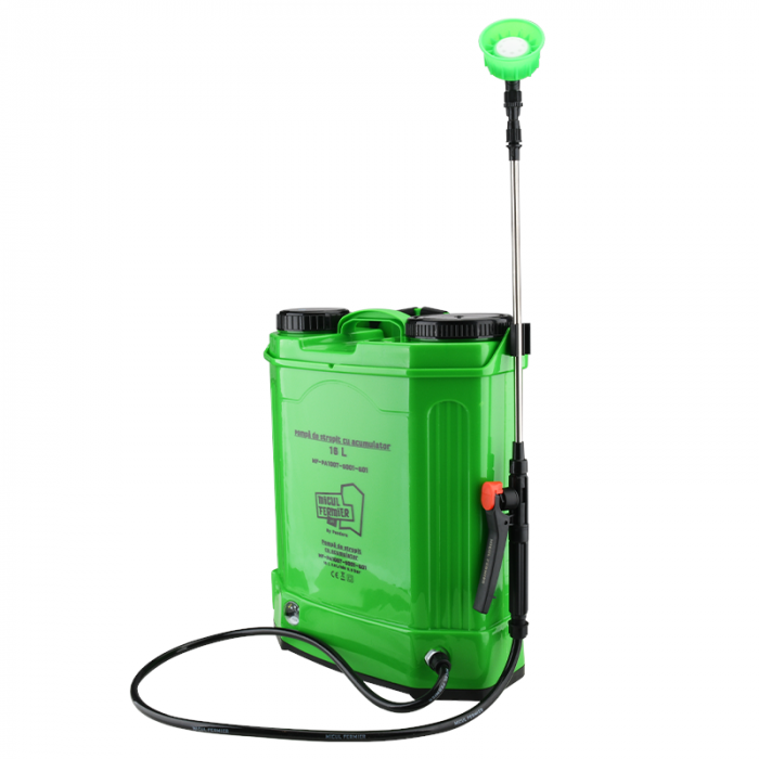Pompa de stropit electrica cu acumulator Micul Fermier by Pandora 16 Litri MF-PA1007-S001-G01 - Vermorel electric cu baterie + Atomizor + Set Lance telescopica stropit pomi 2,8 m [21]