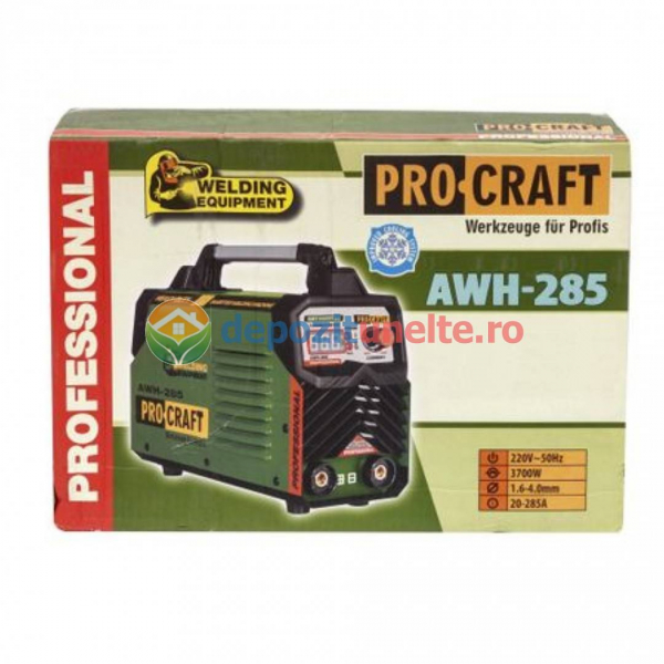 PACHET PROMO - INVERTOR SUDURA PROCRAFT MMA 285A + MASCA AUTOMATA, MODEL 2018 APARAT AWH285PRO+ [7]