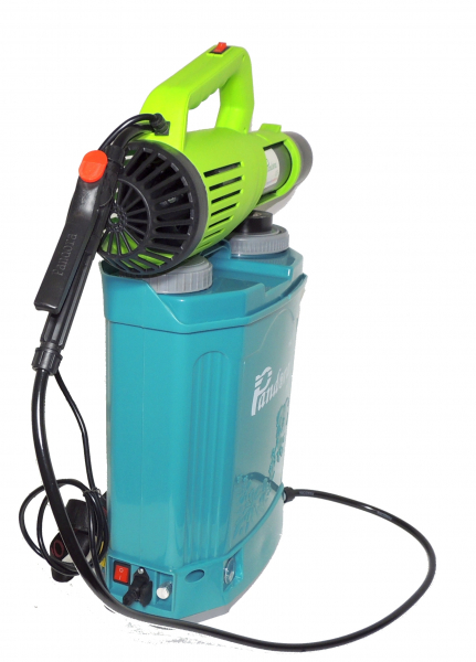 Pachet Protectia plantelor - Pompa de stropit electrica cu acumulator Pandora 20 Litri -12V 8Ah cu regulator de presiune + Atomizor electric portabil ( suflanta cu pulverizare) [4]