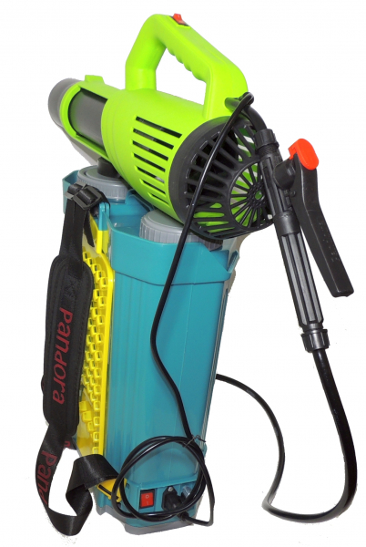 Pachet Protectia plantelor - Pompa de stropit electrica cu acumulator Pandora 20 Litri -12V 8Ah cu regulator de presiune + Atomizor electric portabil ( suflanta cu pulverizare) [5]